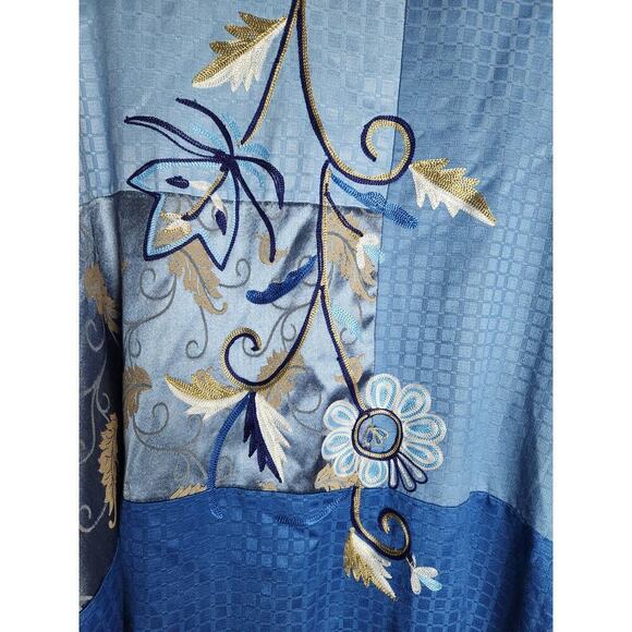 Indigo Moon Womens lined embroidered jacket sz 3X art to wear artsy boho teacher - Picture 5 of 9
